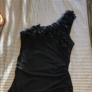 Black one shoulder dress